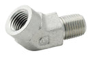 Nippel/muffe, 45 grader, 1/4" x 18 NPT - 1/4" x 18 NPT
